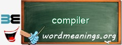 WordMeaning blackboard for compiler